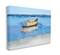 Stupell Industries Row Boat on Blue Coastal Shore Beach Landscape Canvas Wall Art